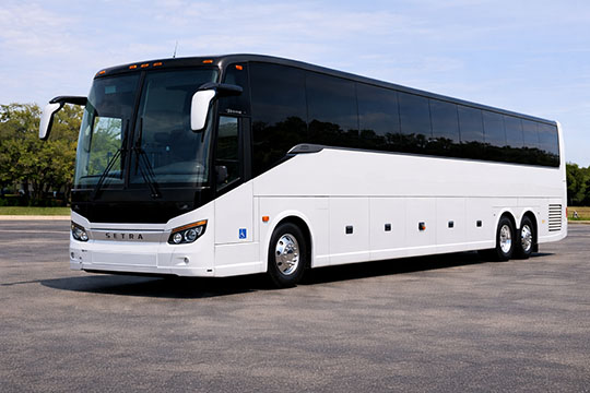 56-passenger charter bus available for charter in Ann Arbor, MI