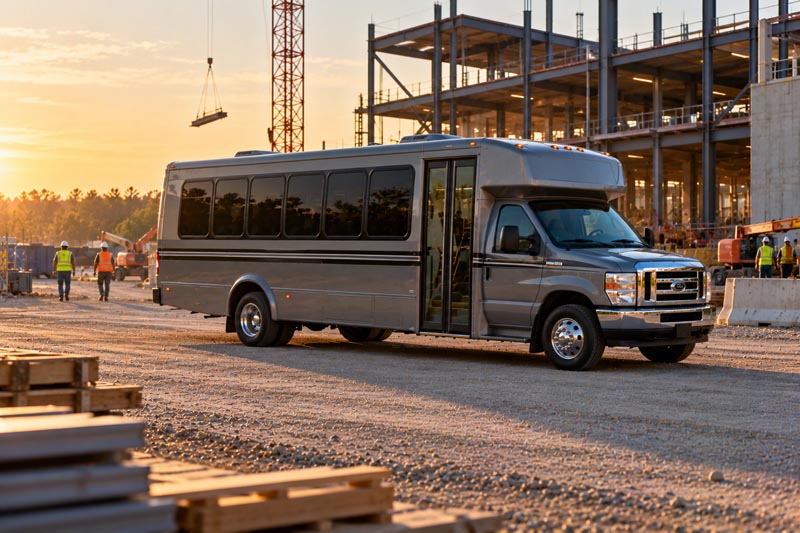 Construction Site Shuttle Bus Rentals in Ann Arbor, MI